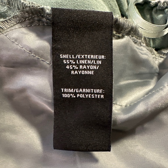 7 For All Mankind Linen Cargo Pants Womens Medium Green Lightweight Wide Leg - Picture 8 of 11